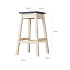 Banqueta Alta Moema Em Madeira Preto E Natural