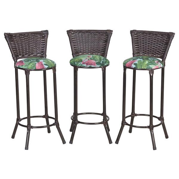 Banqueta Alta Moscou Pedra Ferro A01 - 3un Para Balcao Cozinh