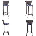 Banqueta Alta Moscou Pedra Ferro A31 - 6un Para Balcao Cozinh