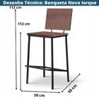 Banqueta Alta Nova Iorque Industrial Daf Móveis Em Madeira Ma