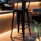 Banqueta Alta Oficial Iron Tolix Com Encosto - Preto - 2