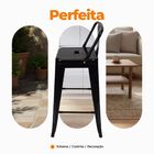 Banqueta Alta Oficial Iron Tolix Com Encosto - Preto - 3