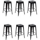 Banqueta Alta Oficial Iron Tolix Preto - Preto - 6