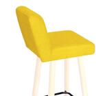 Banqueta Alta Palito Branco Amarelo