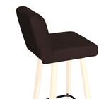 Banqueta Alta Palito Branco Marrom