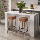 Banqueta Alta Para Bancada Ou Cozinha Dubai Amarula