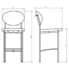 Banqueta Alta Para Cozinha 100cm X 50cm Chaise Caramelo/champ