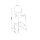 Banqueta Alta Para Cozinha 110cm Roma Bege