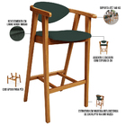 Banqueta Alta Para Cozinha Bancada Bar Sala De Jantar Fixa Ce