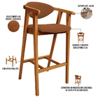 Banqueta Alta Para Cozinha Bancada Bar Sala De Jantar Fixa Ce