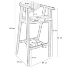 Banqueta Alta Para Cozinha Bancada Bar Sala De Jantar Fixa Ce