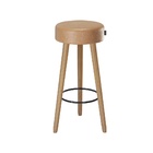 Banqueta Alta Para Cozinha Bancada Madeira Estofada Londres