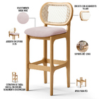 Banqueta Alta Para Cozinha Bancada Sala Tela Betta Fixa L02 S