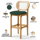 Banqueta Alta Para Cozinha Bancada Sala Tela Betta Fixa L02 S