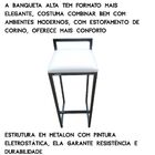 Banqueta Alta Para Cozinha Branco