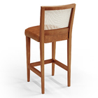 Banqueta Alta Para Cozinha Encosto Em Tela Branco Zion L02 Co