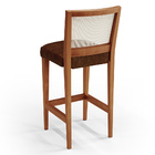 Banqueta Alta Para Cozinha Encosto Em Tela Branco Zion L02 Co