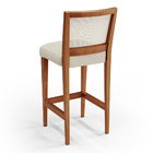 Banqueta Alta Para Cozinha Encosto Em Tela Branco Zion L02 Li