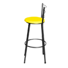 Banqueta Alta Para Cozinha Epoxi Craqueada Assento Estofado A