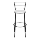 Banqueta Alta Para Cozinha Epoxi Craqueada Assento Estofado L