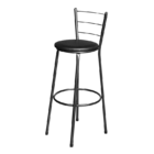 Banqueta Alta Para Cozinha Epoxi Craqueada Assento Estofado P