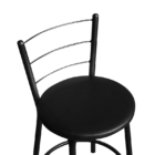 Banqueta Alta Para Cozinha Epoxi Craqueada Assento Estofado P