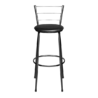 Banqueta Alta Para Cozinha Epoxi Craqueada Assento Estofado P