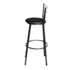 Banqueta Alta Para Cozinha Epoxi Craqueada Assento Estofado P