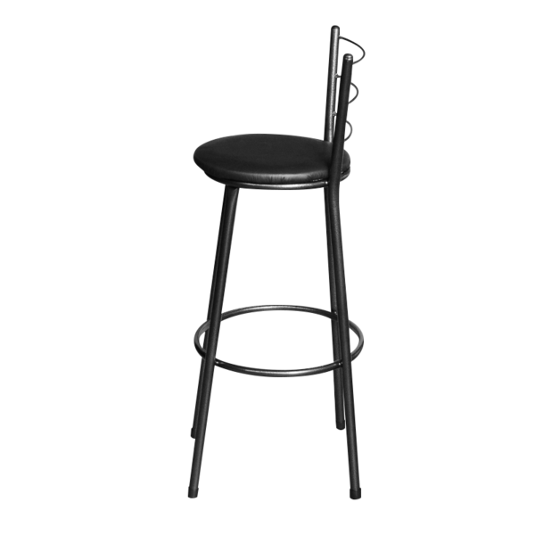 Banqueta Alta Para Cozinha Epoxi Craqueada Assento Estofado P