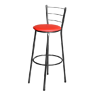 Banqueta Alta Para Cozinha Epoxi Craqueada Assento Estofado V