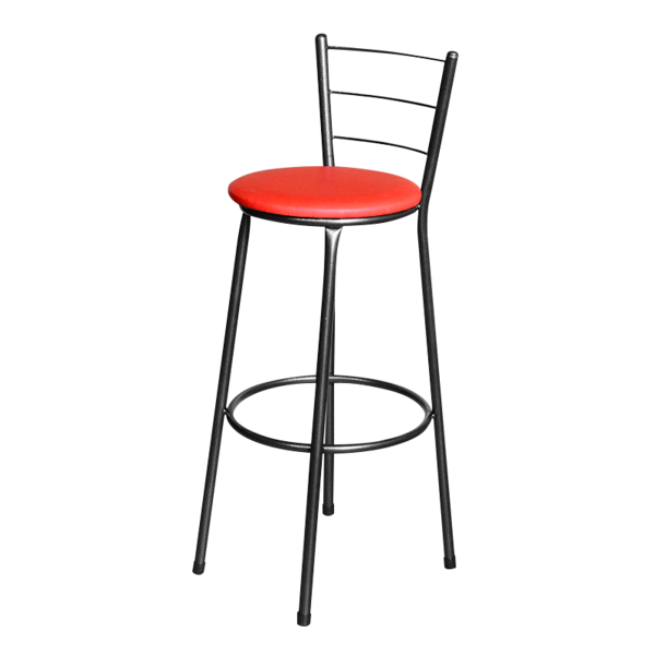 Banqueta Alta Para Cozinha Epoxi Craqueada Assento Estofado V