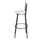 Banqueta Alta Para Cozinha Epoxi Craqueada Branco