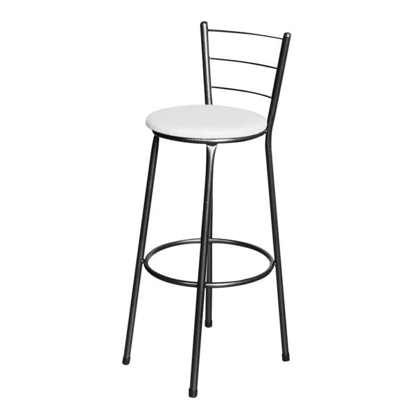 Banqueta Alta Para Cozinha Epoxi Craqueada Branco
