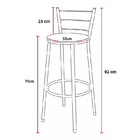 Banqueta Alta Para Cozinha Epoxi Craqueada Preto