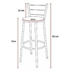 Banqueta Alta Para Cozinha Hawai Café Assento Preto