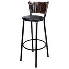Banqueta Alta Para Cozinha Hawai Café Assento Preto