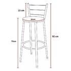 Banqueta Alta Para Cozinha Hawai Palha Assento Preto