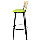 Banqueta Alta Para Cozinha Hawai Palha Assento Verde