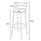 Banqueta Alta Para Cozinha Hawai Preto Assento Amarelo