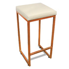 Banqueta Alta Para Cozinha Industrial Kit 3 Nick Bronze E Sin