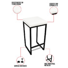Banqueta Alta Para Cozinha Industrial Kit 3 Nick Preto E Sint