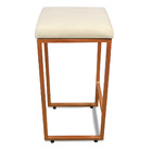 Banqueta Alta Para Cozinha Industrial Nick Bronze E Sintético