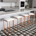 Banqueta Alta Para Cozinha Industrial Nick Bronze E Sintético