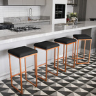 Banqueta Alta Para Cozinha Industrial Nick Bronze E Sintético