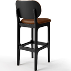 Banqueta Alta Para Cozinha Madeira Fixa Betta L02 Preto Courí