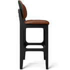 Banqueta Alta Para Cozinha Madeira Fixa Betta L02 Preto Courí