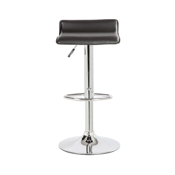 Banqueta Alta Para Cozinha Pelegrin Pel-0605 Couro Pu Preta