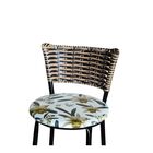 Banqueta Alta Para Cozinha Ratan Cappuccino Preta Estofado Fl