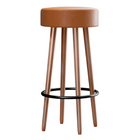 Banqueta Alta Para Cozinha Redonda 70cm Berlin Amarula