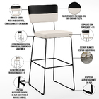 Banqueta Alta Para Cozinha Sala De Jantar Allana L02 Faixa Fa